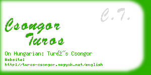 csongor turos business card